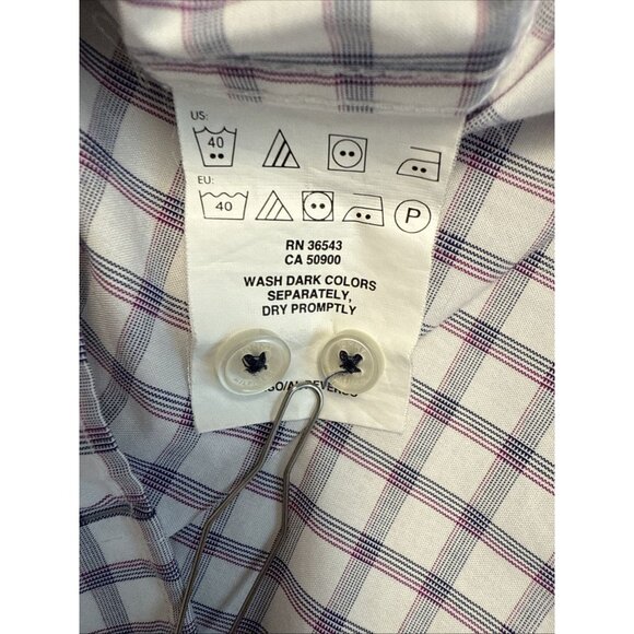 Tommy Hilfiger Men's Button Down Long Sleeve Wrinkle Free 18 34/35 Plaid - Picture 7 of 10